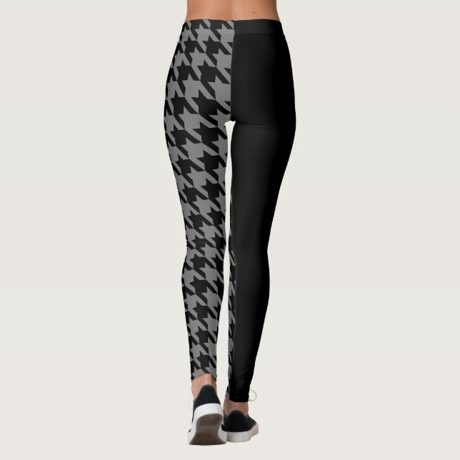 Houndstooth / Black Leggings (Back)