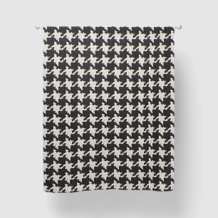 Houndstooth Black White Pattern Blackout Curtains