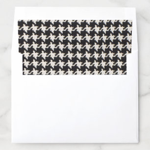 Houndstooth Black White Pattern Envelope Liner