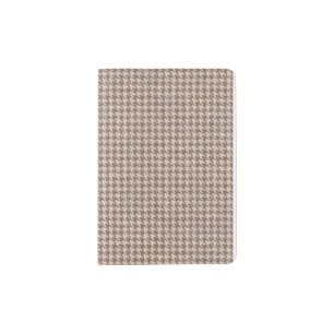 Houndstooth Brown Pattern Passport Holder