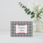 Houndstooth Business Card (Standing Front)