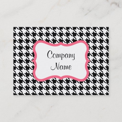 Customizable Houndstooth Business Card