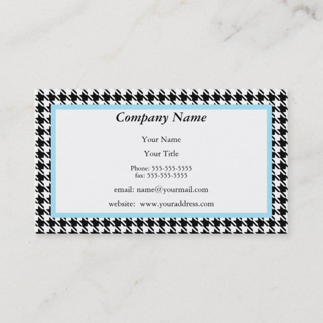 Houndstooth Business Card (Front)