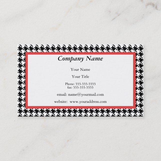 Houndstooth Business Card (Front)