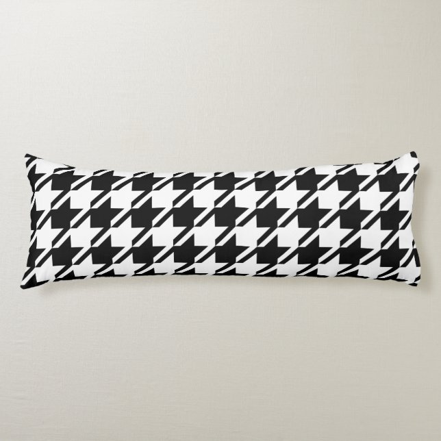 Houndstooth BW Big Pattern Body Pillow (Front)