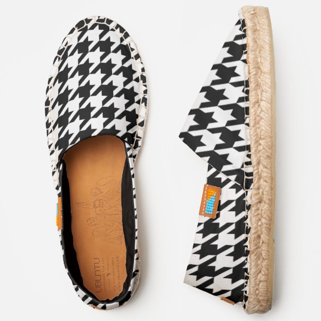 Houndstooth BW Espadrilles (Side)