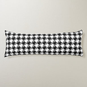 Houndstooth BW Pattern Body Pillow