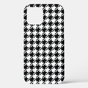 Houndstooth BW Rpt Pattern iPhone 12 Case