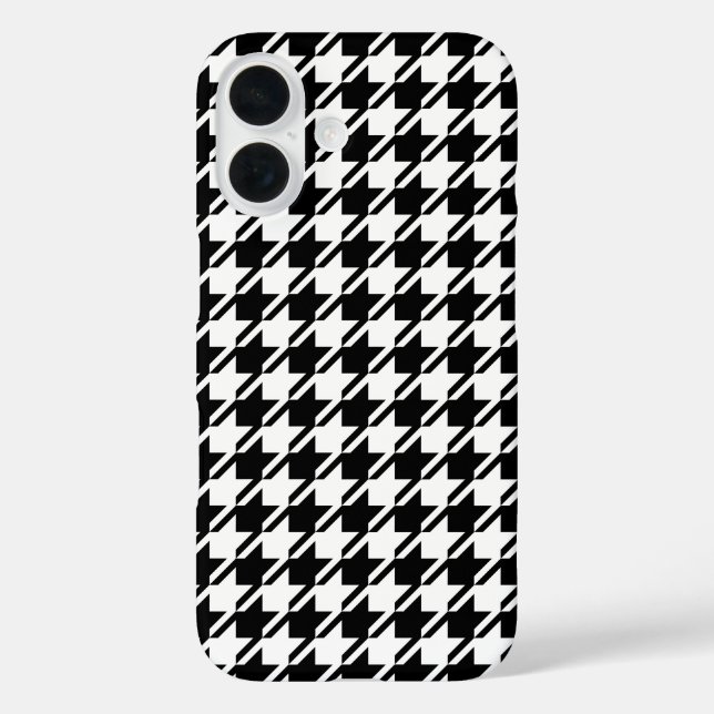Houndstooth BW Rpt Pattern Case-Mate iPhone Case (Back)