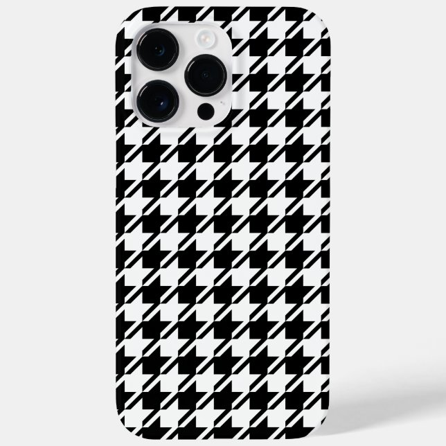 Houndstooth BW Rpt Pattern Case-Mate iPhone Case (Back)