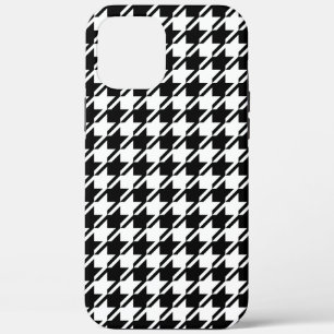 Houndstooth BW Rpt Pattern iPhone 12 Pro Max Case