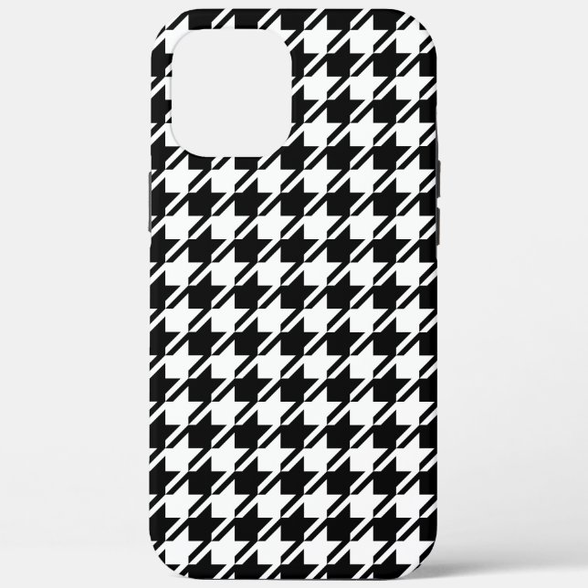 Houndstooth BW Rpt Pattern Case-Mate iPhone Case (Back)