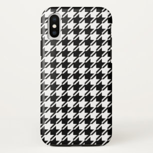 Houndstooth BW Rpt Pattern iPhone X Case