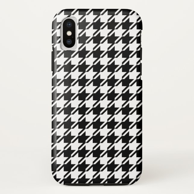 Houndstooth BW Rpt Pattern Case-Mate iPhone Case (Back)