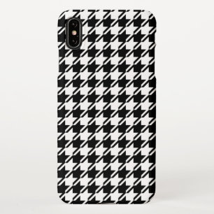 Houndstooth BW Rpt Pattern iPhone XS Max Case