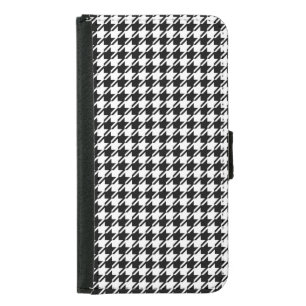 Houndstooth BW Rpt Pattern Samsung Galaxy S5 Wallet Case