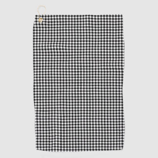 Houndstooth BW Sml Pattern Golf Towel