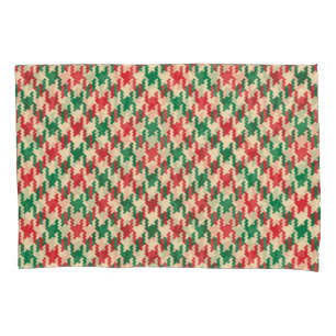 Houndstooth check pattern, dog tooth design. pillow case