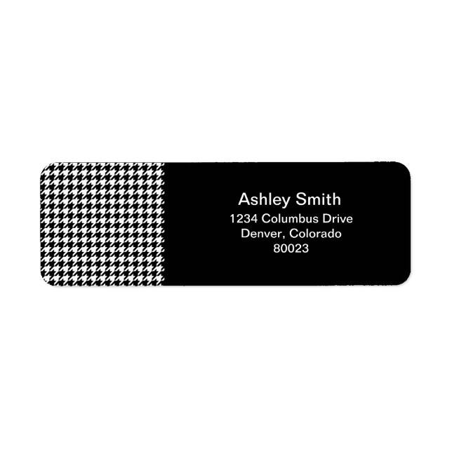 houndstooth check pattern label (Front)