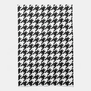 houndstooth check pattern towel