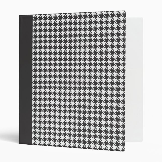 Houndstooth Classic 3 Ring Binder (Front/Inside)