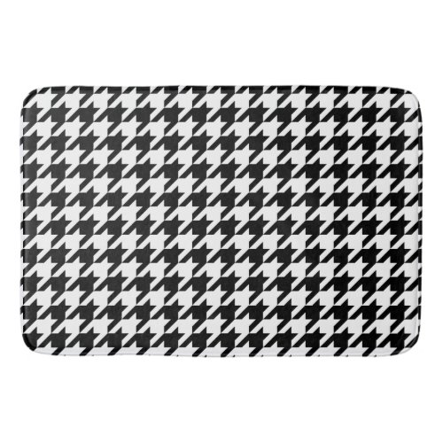 Houndstooth classic weaving pattern bathroom mat