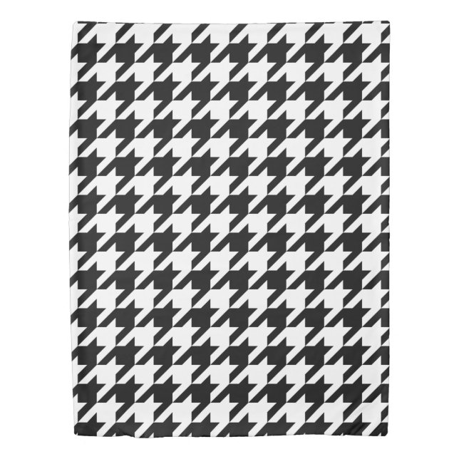 Houndstooth classic weaving pattern duvet cover (Front)