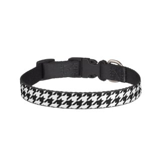 Houndstooth classic weaving pattern pet collar