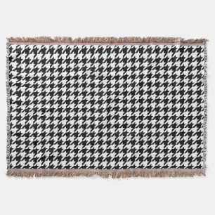 Houndstooth classic weaving pattern throw blanket