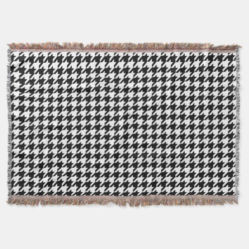 Houndstooth classic weaving pattern throw blanket