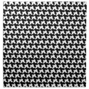 Houndstooth Cloth Dinner Napkins - Set Of 4