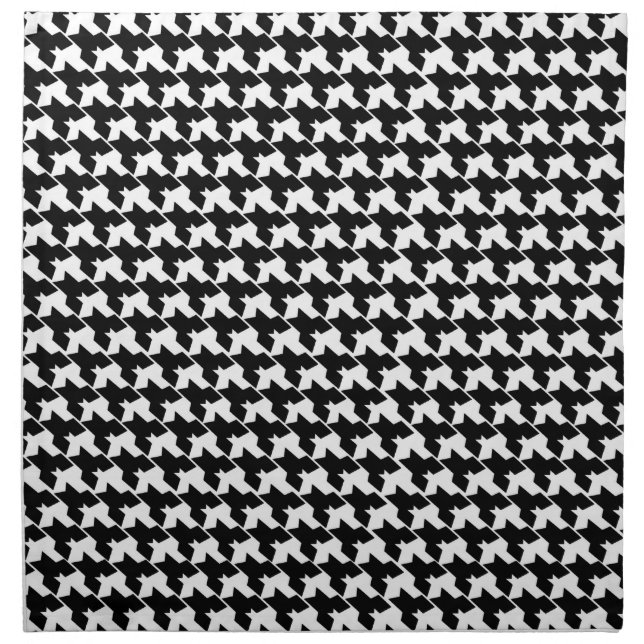 Houndstooth Cloth Dinner Napkins - Set Of 4 (Front)