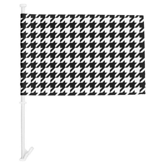 Houndstooth - Customize Background Color Car Flag (Front)