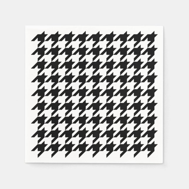 Houndstooth - Customize Background Color Napkins (Front)