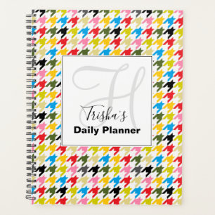 Houndstooth Daily Planner with your name - HAMbWG