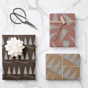 Houndstooth Dark Chocolate Cherry Pie And Caramel Wrapping Paper Sheets
