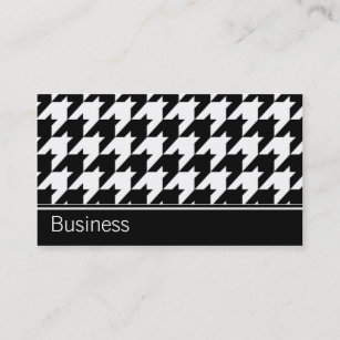 Houndstooth Elegant Retro Modern Stylish Classy Business Card