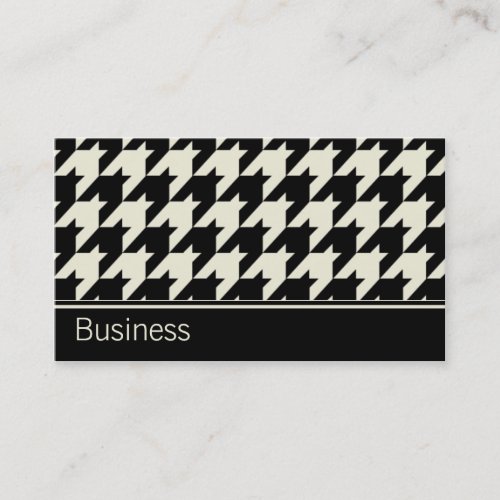 Houndstooth Elegant Retro Modern Stylish Classy Business Cards