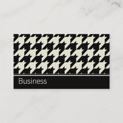 Customizable Houndstooth Elegant Retro Modern Stylish Classy Business Cards