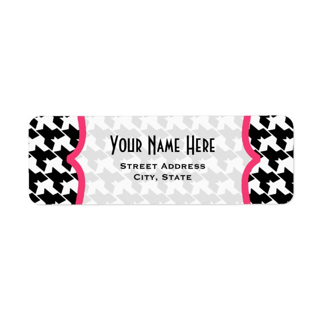 Houndstooth Fancy Address Label (Front)