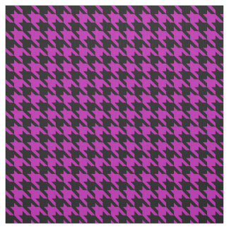 Houndstooth fuchsia and black fabric