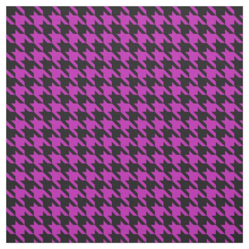 Houndstooth fuchsia and black fabric