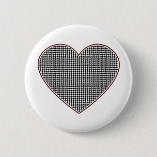 Houndstooth Heart (Tuscaloosa, Alabama) Pinback Button