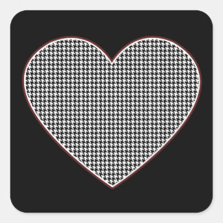 Houndstooth Heart (Tuscaloosa, Alabama) Square Sticker