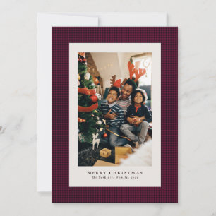 Houndstooth holiday photo card
