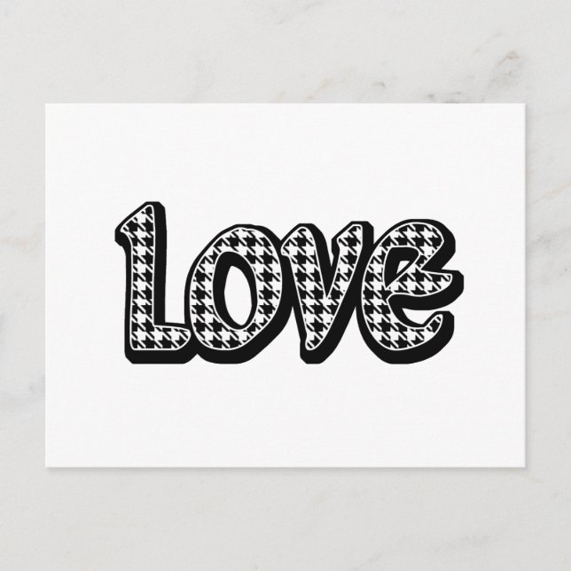 Houndstooth Love Postcard (Front)