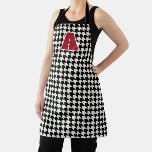 Houndstooth monogram  apron