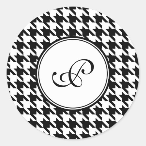 Houndstooth Monogram Stickers