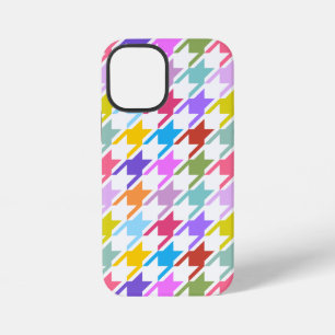 Houndstooth Multicolor+White Big Pattern iPhone 12 Mini Case