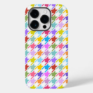 Houndstooth Multicolor+White Pattern Case-Mate iPhone 14 Pro Case
